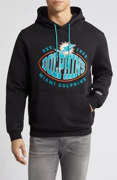 Hugo Boss Boss X Nfl Touchback Graphic Hoodie In Miami Dolphins Black