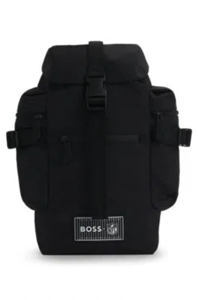 Hugo Boss Boss X Nfl Water-repellent Backpack With Branded Patch In Nfl Generic