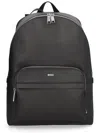 Hugo Boss Boss Leather Backpack In Black