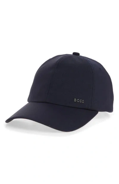 Hugo Boss Boss Zed Performance Virgin Wool Blend Baseball Cap In Black