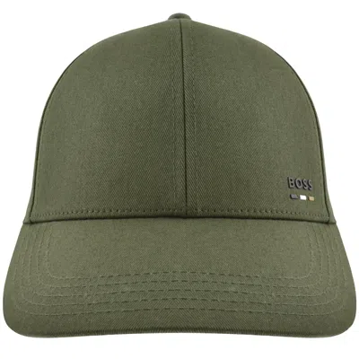 Hugo Boss Boss Zed Stripe Baseball Cap Green