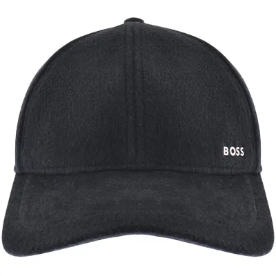 Hugo Boss Boss Zed Wool Silk Blend Baseball Cap Navy In Blue