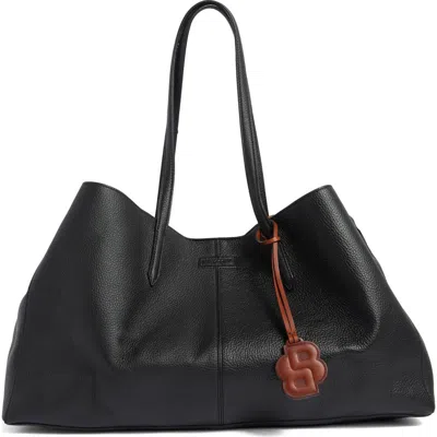 Hugo Boss Boss Zelma Leather Shopper Tote Bag In Black