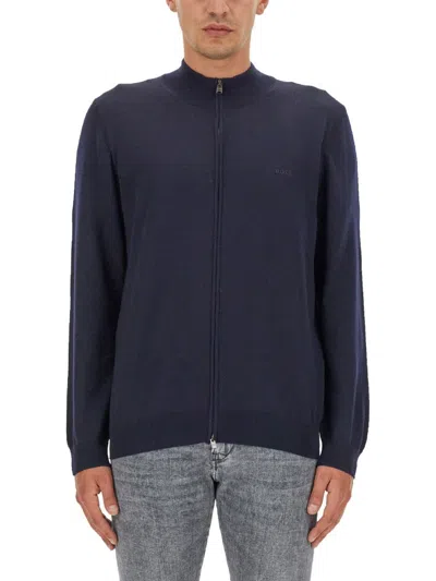 Hugo Boss Cardigan Boss Men Color Blue In Blau