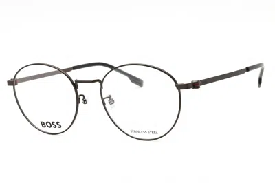 Hugo Boss Boss1539f Round Metal Eyeglasses In Black