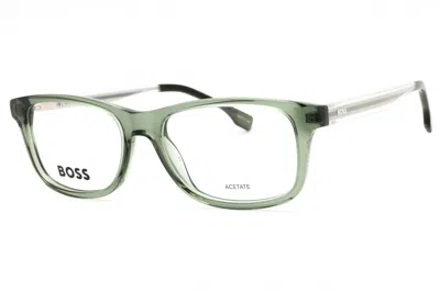 Hugo Boss Rectangle-frame Glasses In Green