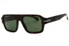 Hugo Boss Boss1595s Tortoiseshell Rectangular Sunglasses In Brown