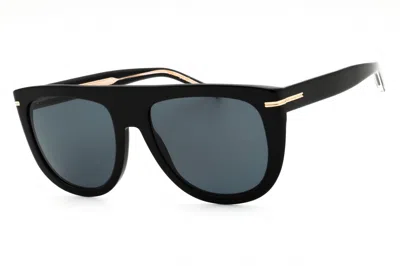 Hugo Boss Boss1655s Oversized Plastic Frame Sunglasses In Black