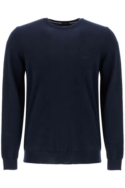 Hugo Boss Boss 'botto' Light Wool Sweater In Blue