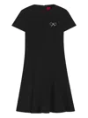 Hugo Boss Bow-detail Mini Dress In Black