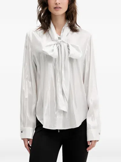 Hugo Boss Bow Shirt In White