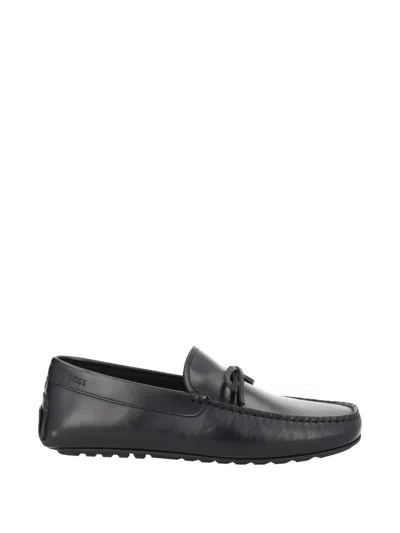 Hugo Boss Boss Black Cow Hide Leather Loafers