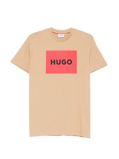 Hugo Boss Kids' Box Logo T-shirt In Brown