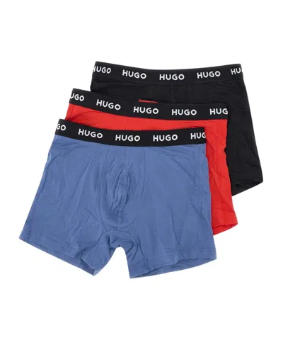 Hugo Boss Boxer Briefs Three Pack In Blue