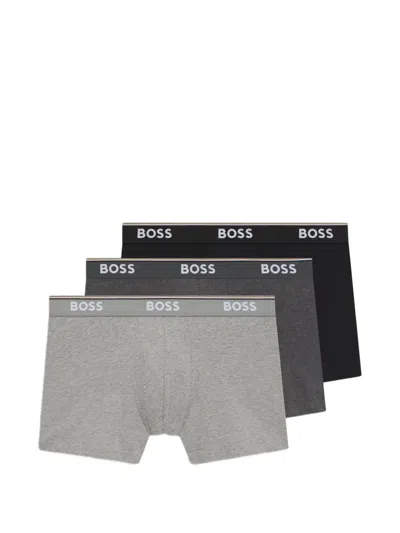 Hugo Boss Boxerbr 3p Power "grey" In Gray