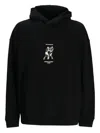 Hugo Boss Duwrestie Printed Oversized Fit Hoodie In Black
