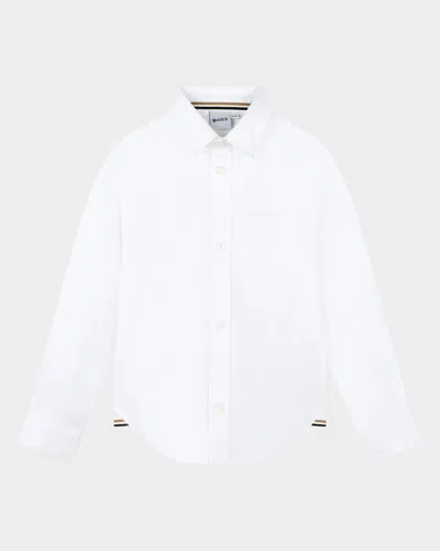 Hugo Boss Kids' Boy's Classic Button Down Shirt In White