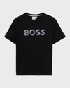 Hugo Boss Boy's Classic Logo-print T-shirt In Black