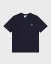 Hugo Boss Kids' Boy's Contrast Logo-print T-shirt In Navy