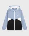 Hugo Boss Boy's Classic Logo-print Tricolor Hoodie In Black