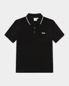 Hugo Boss Boy's Logo-print Polo Shirt In Black
