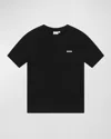 Hugo Boss Tee Mens Stretch Cotton T-shirt With Contrast Logo Nos In 09b-black