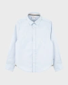 Hugo Boss Kids' Boy's Long-sleeve Cotton Oxford Shirt In Pale Blue