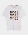 Hugo Boss Kids' Boy's Multi Logo Short-sleeve T-shirt In White