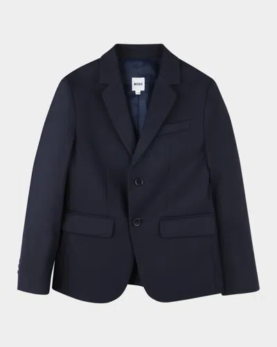 Hugo Boss Kids' Boy's Two-piece Formal Suit Set In Electric Blue