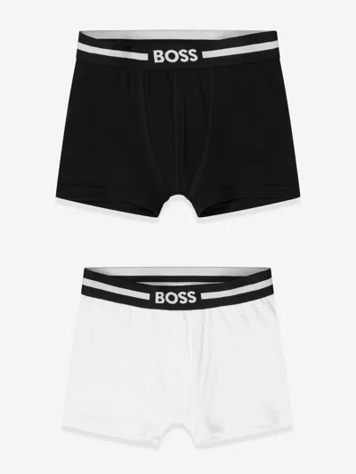 Hugo Boss Kids' Boys 2 Pack Boxer Shorts Set In Black