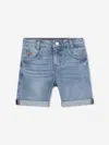 Hugo Boss Boys Bleach Wash Denim Shorts In Blue