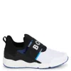 Hugo Boss Boys Branded Elastic Strap Trainers In Blue
