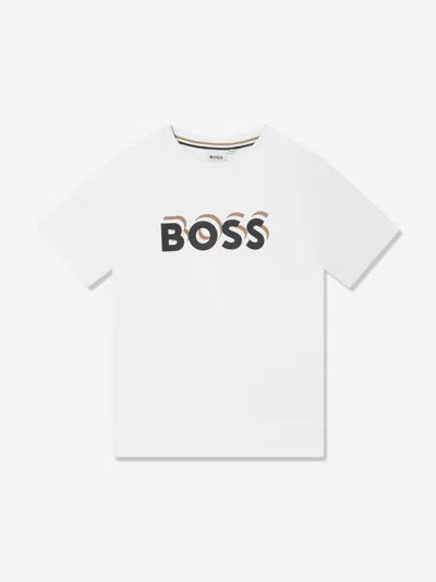 HUGO BOSS BOYS EMBOSSED LOGO T-SHIRT