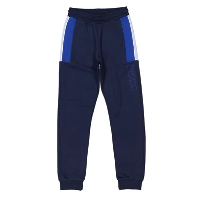 Hugo Boss Kids' Boys Fleece Jogging Sweatpants In Blue