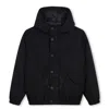 Hugo Boss Boys Hooded Logo Print Jacket In Black