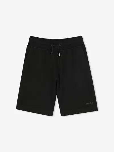 Hugo Boss Boys Logo Print Bermuda Shorts In Black