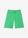 Hugo Boss Boys Logo Print Bermuda Shorts In Green