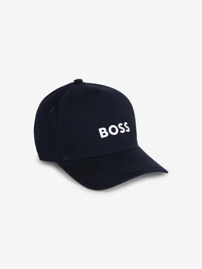 Hugo Boss Kids' Boys Logo Print Cap In Blue