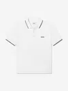 Hugo Boss Boss Boys White Kids Logo-embroidered Cotton-pique Polo Shirt 4-16 Years 14 In White