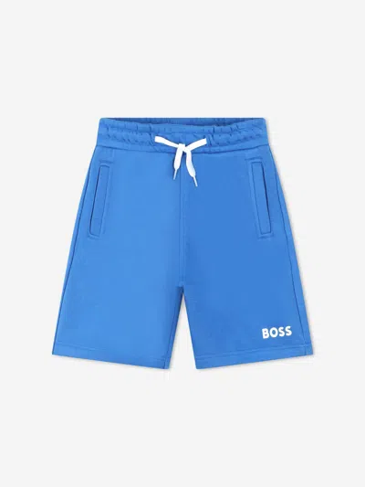 Hugo Boss Kids' Boys Logo Print Shorts In Blue