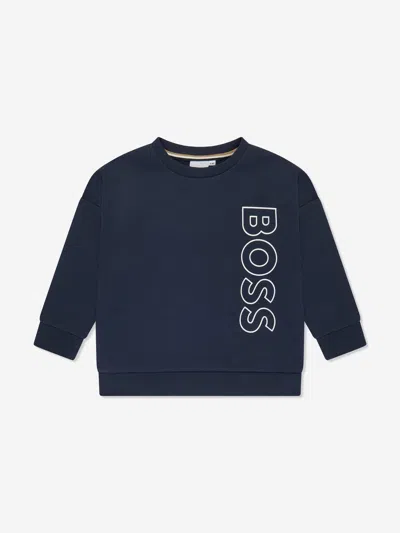 Hugo Boss Kids' Boys Logo Sweatshirt In Blue