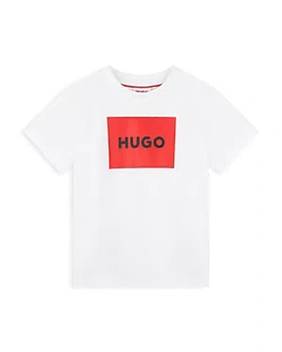 Hugo Boss Boys' Logo Tee - Little Kid, Big Kid In White