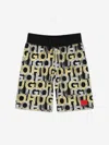 Hugo Boss Boys Monogram Bermuda Shorts In Black
