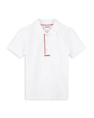 Hugo Boss Boys' Pique Polo Shirt - Little Kid, Big Kid In White