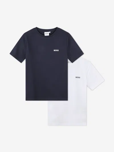 Hugo Boss Kids' Boys Set Of 2 T-shirts In Blue