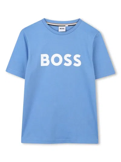 Hugo Boss Boys' Short Sleeve Graphic Tee In Blue