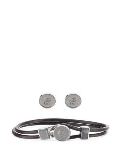 Hugo Boss Bracelet And Cufflinks Set In Metallic