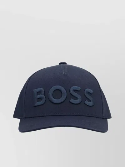 Hugo Boss Branded Adjustable Size Baseball Cap In Blue