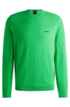 Hugo Boss Branded Crew-neck Sweater In Dry-flex Fabric In Green
