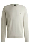 Hugo Boss Branded Crew-neck Sweater In Dry-flex Fabric In Brown